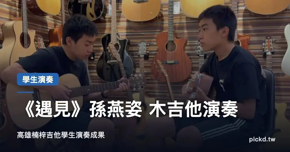 學生成果《遇見》孫燕姿 木吉他演奏|高雄楠梓吉他老師家緯