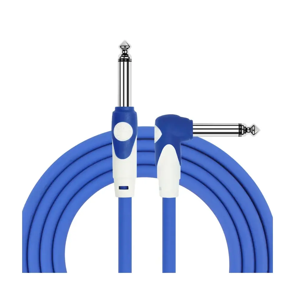 KIRLIN LGI-202 樂器導線 藍色 6.3mm 直頭L頭 3M 6M
