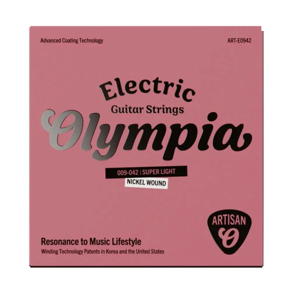 Olympia ART-E0942 樂手系列塗層鎳纏繞電吉他弦 弦徑 09-42 包裝