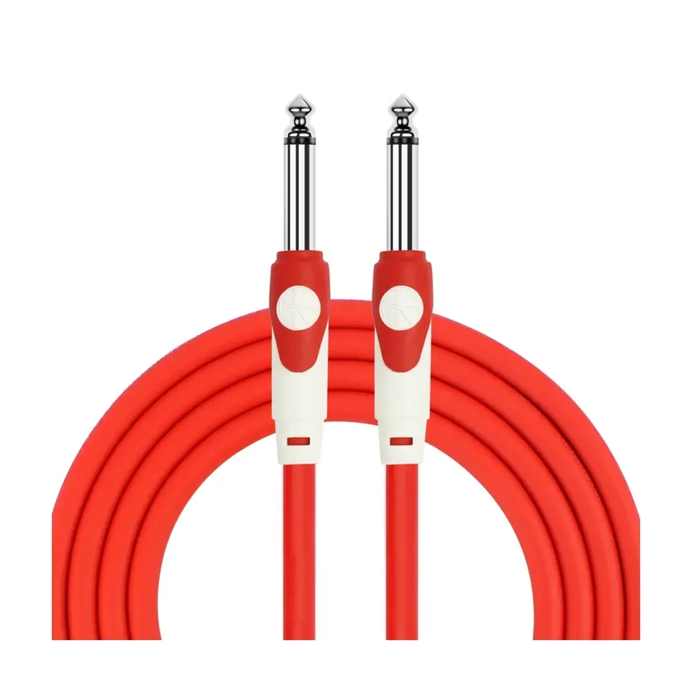 KIRLIN LGI-201 樂器導線 紅色 6.3mm 雙直頭 3M 6M