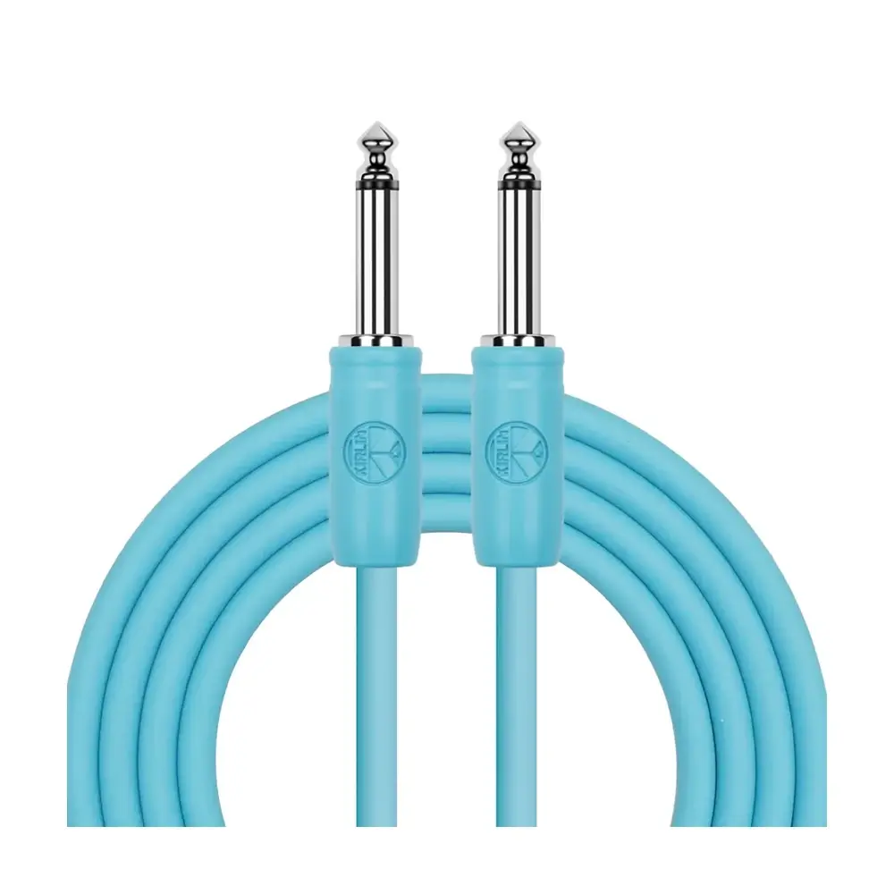 KIRLIN IPCC-241 馬卡龍色樂器導線 藍色 24AWG 6.3mm 雙直頭
