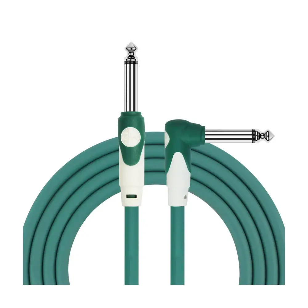 KIRLIN LGI-202 樂器導線 綠色 6.3mm 直頭L頭 3M 6M