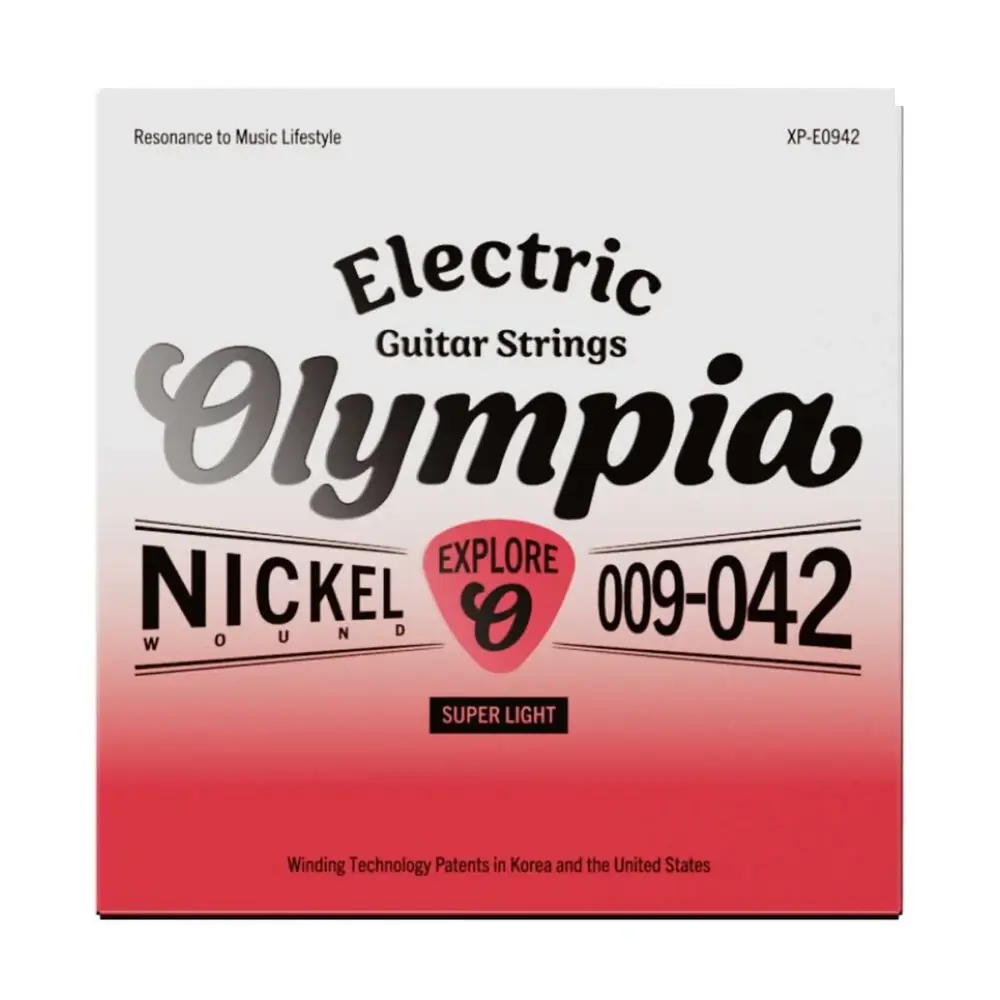 Olympia XP-E0942 探索者系列鎳纏繞電吉他弦 弦徑 09-42 包裝