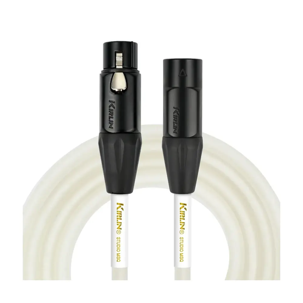 KIRLIN MSQ-220BEG 高階 XLR 麥克風線 白色 20AWG 公母平衡式