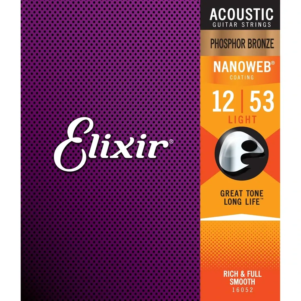 Elixir 16052 磷青銅 Nanoweb 木吉他弦 12-53 舊版包裝