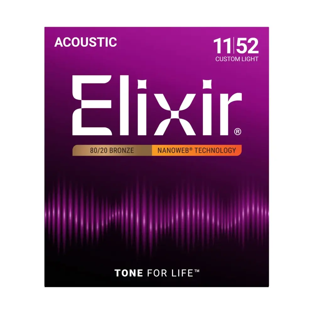 Elixir 11027 黃銅 80/20 Bronze Nanoweb 木吉他弦 弦徑 11-52 包裝