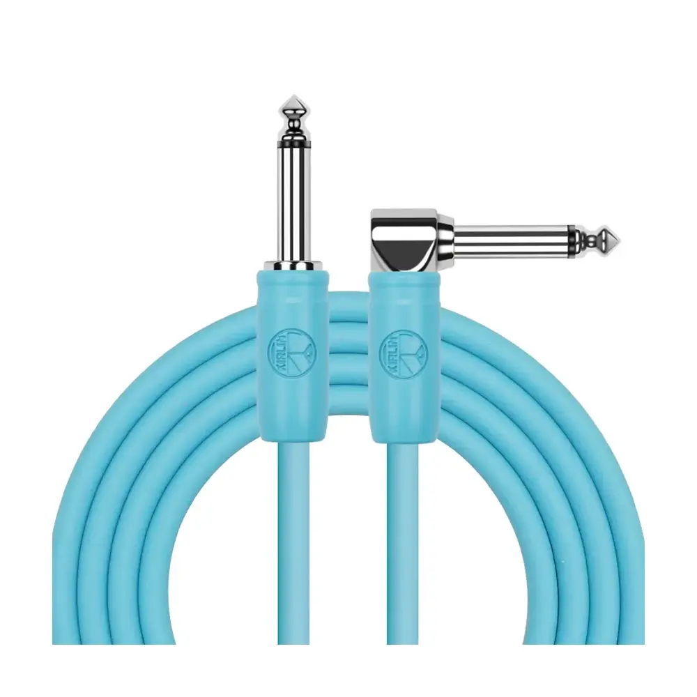 KIRLIN IPCC-242 馬卡龍色樂器導線 藍色 24AWG 6.3mm 直頭L頭