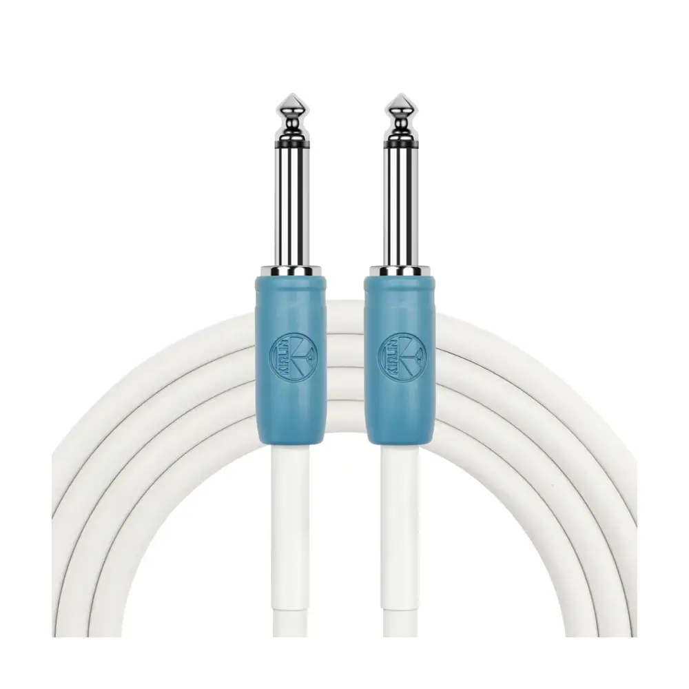 KIRLIN IP-241 白色樂器導線 藍色接頭 24AWG 6.3mm 雙直頭