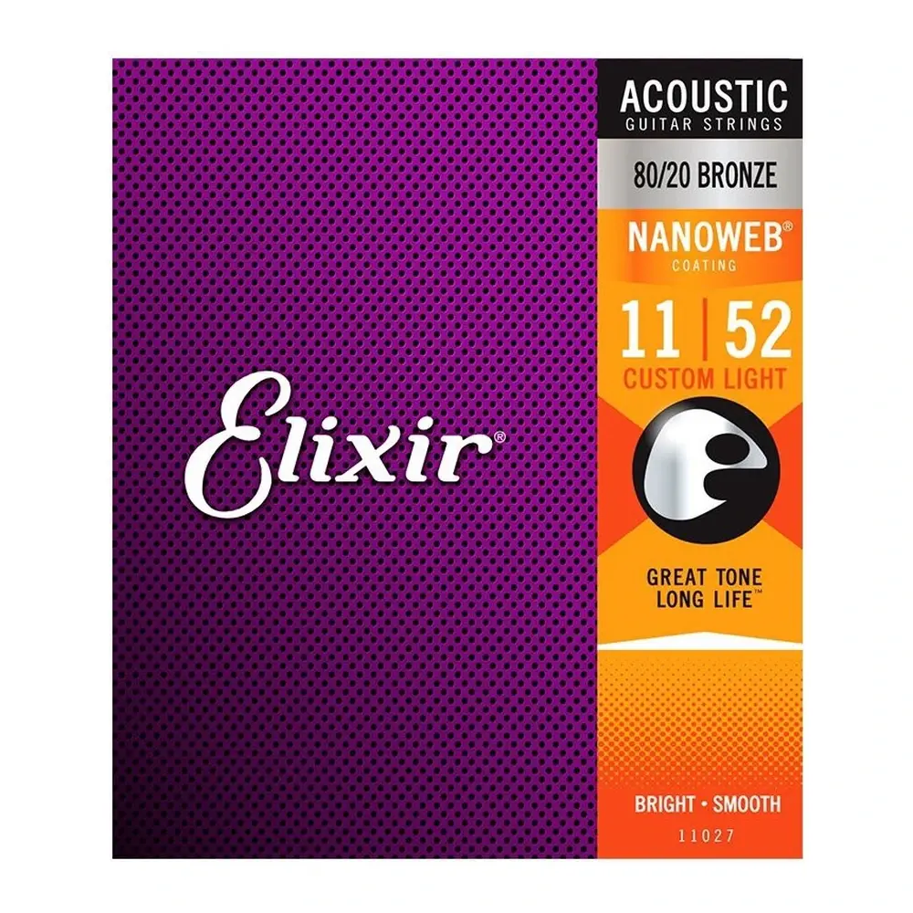 Elixir 11027 黃銅 80/20 Bronze Nanoweb 木吉他弦 11-52 舊版包裝