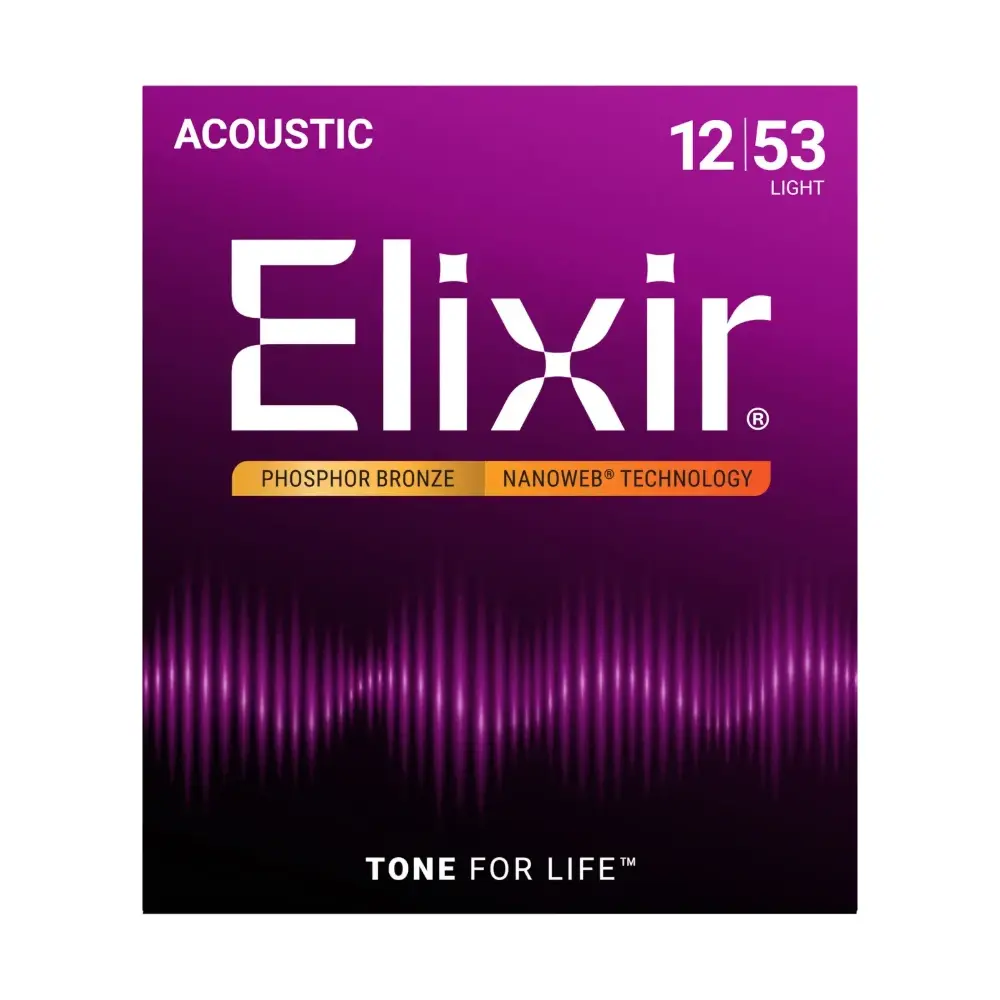 Elixir 16052 磷青銅 Phosphor Bronze Nanoweb 木吉他弦 弦徑 12-53 包裝