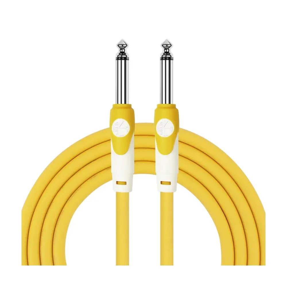 KIRLIN LGI-201 樂器導線 黃色 6.3mm 雙直頭 3M 6M