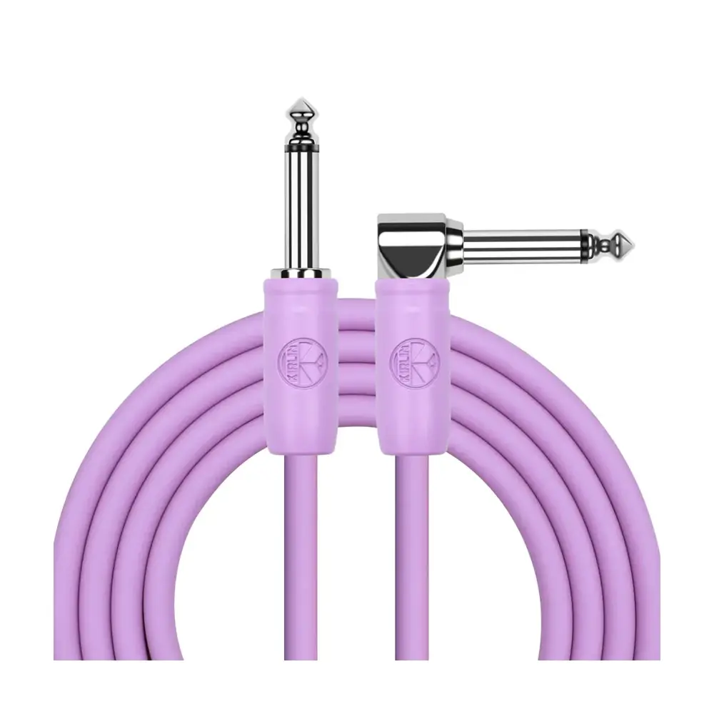 KIRLIN IPCC-242 馬卡龍色樂器導線 紫色 24AWG 6.3mm 直頭L頭