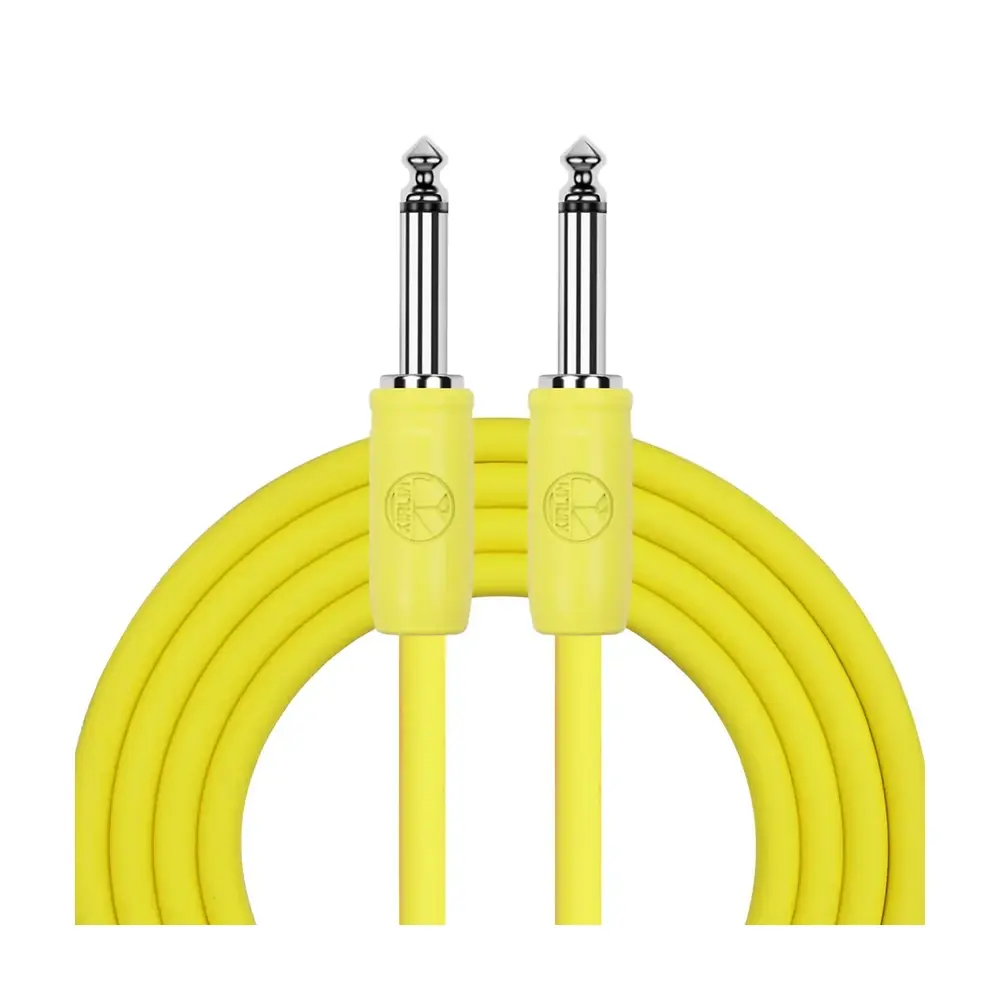 KIRLIN IPCC-241 馬卡龍色樂器導線 黃色 24AWG 6.3mm 雙直頭