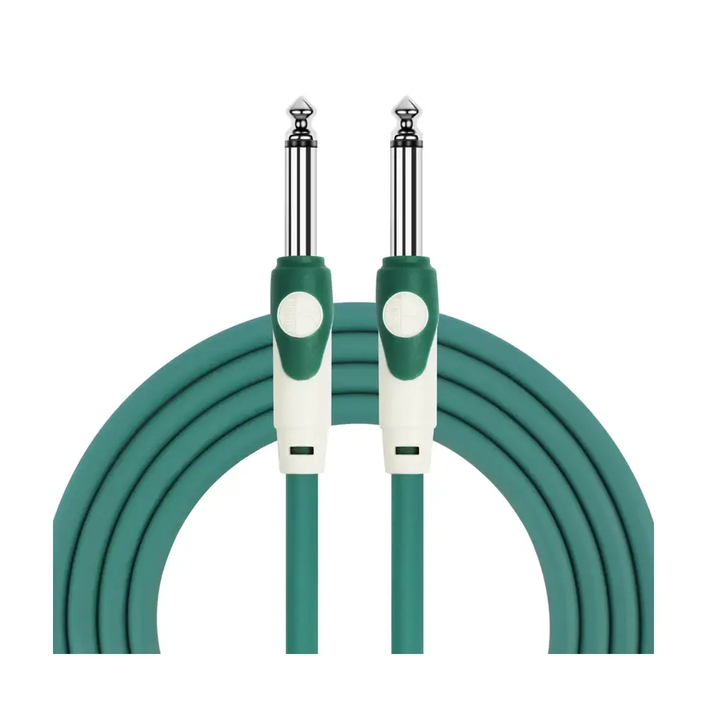 KIRLIN LGI-201 樂器導線 綠色 6.3mm 雙直頭 3M 6M