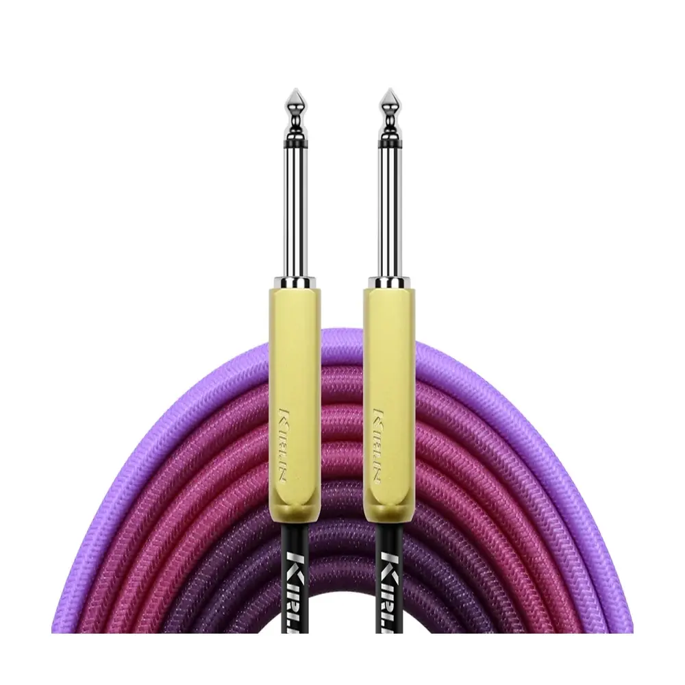 KIRLIN IWJ-221GM 漸層樂器導線 漸變紫 22AWG 6.3mm 雙直頭