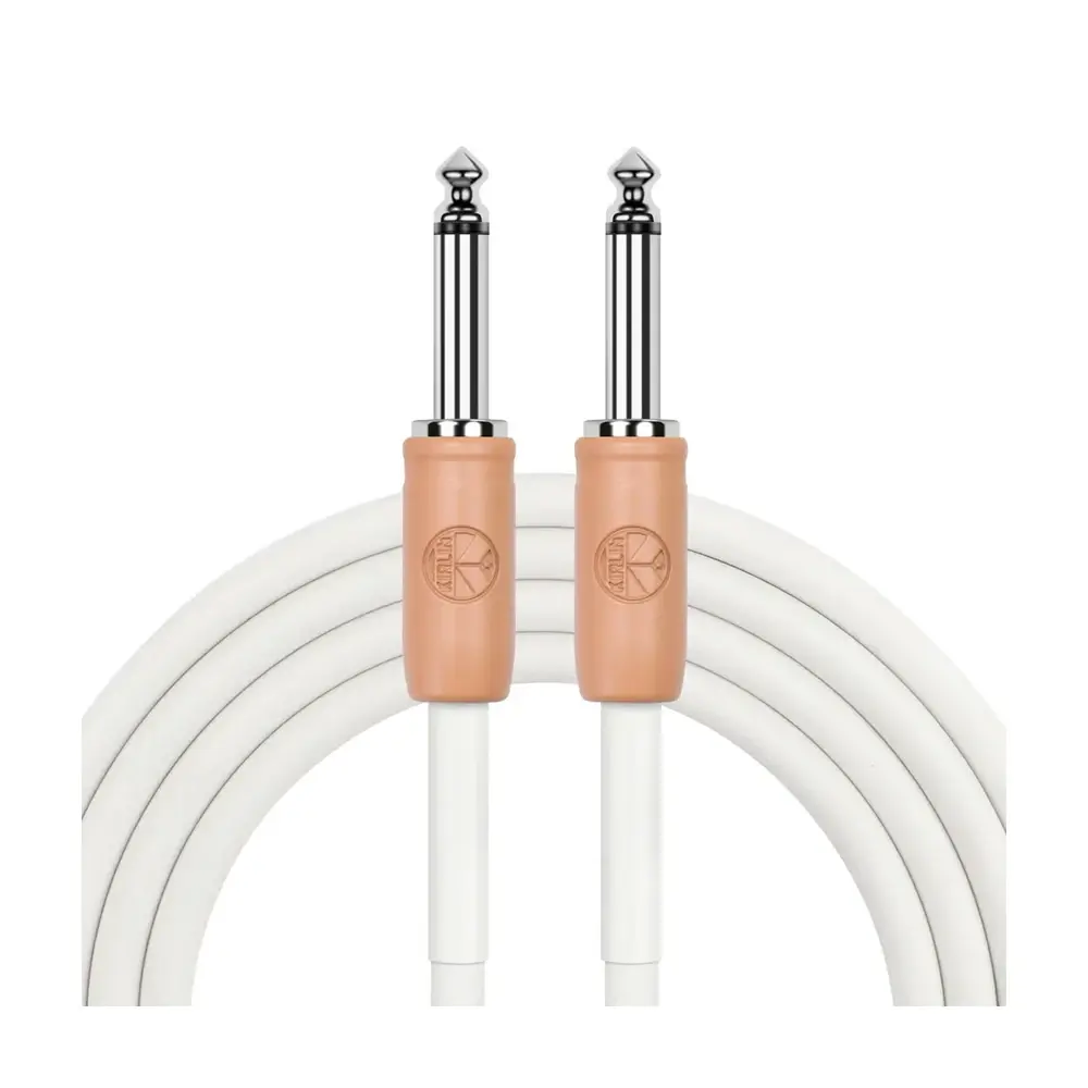 KIRLIN IP-241 白色樂器導線 橘色接頭 24AWG 6.3mm 雙直頭