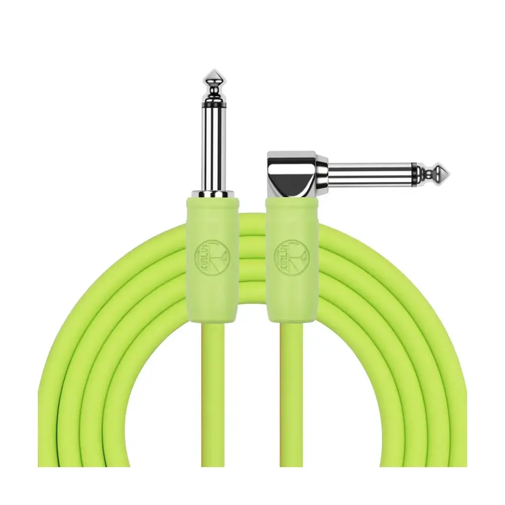 KIRLIN IPCC-242 馬卡龍色樂器導線 綠色 24AWG 6.3mm 直頭L頭