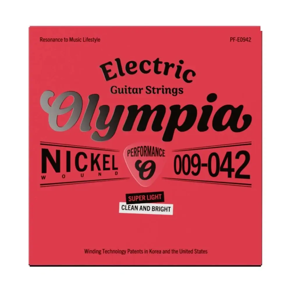 Olympia PF-E0942 高品質系列鎳纏繞電吉他弦 弦徑 09-42 包裝