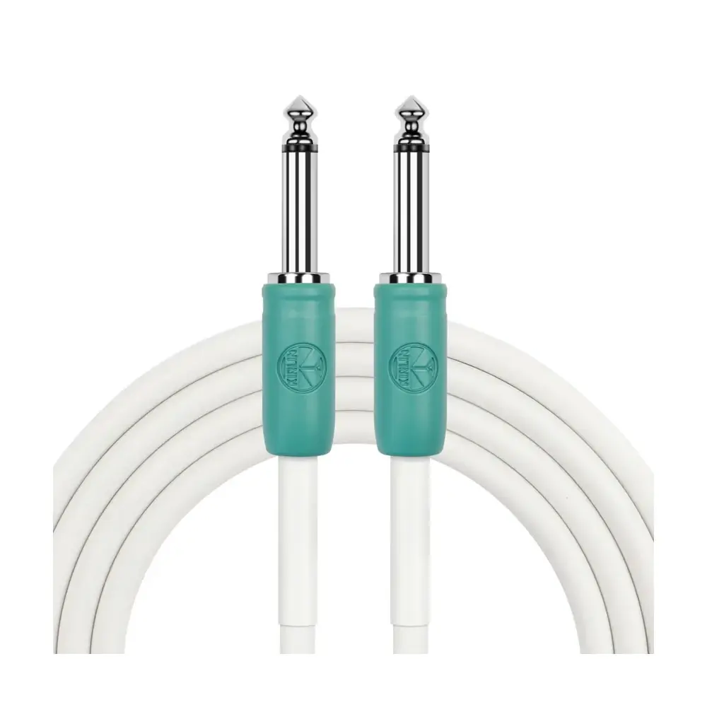 KIRLIN IP-241 白色樂器導線 綠色接頭 24AWG 6.3mm 雙直頭