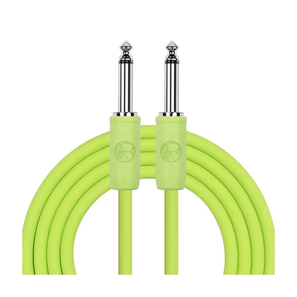 KIRLIN IPCC-241 馬卡龍色樂器導線 綠色 24AWG 6.3mm 雙直頭