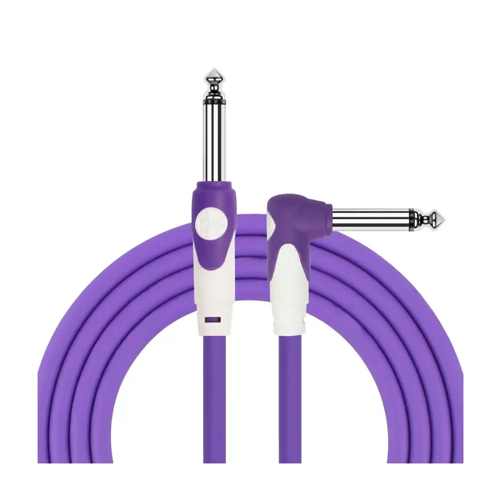 KIRLIN LGI-202 樂器導線 紫色 6.3mm 直頭L頭 3M 6M