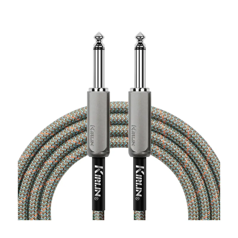 KIRLIN IWE-221BM 編織樂器導線 咖啡棕紋 22AWG 6.3mm 雙直頭
