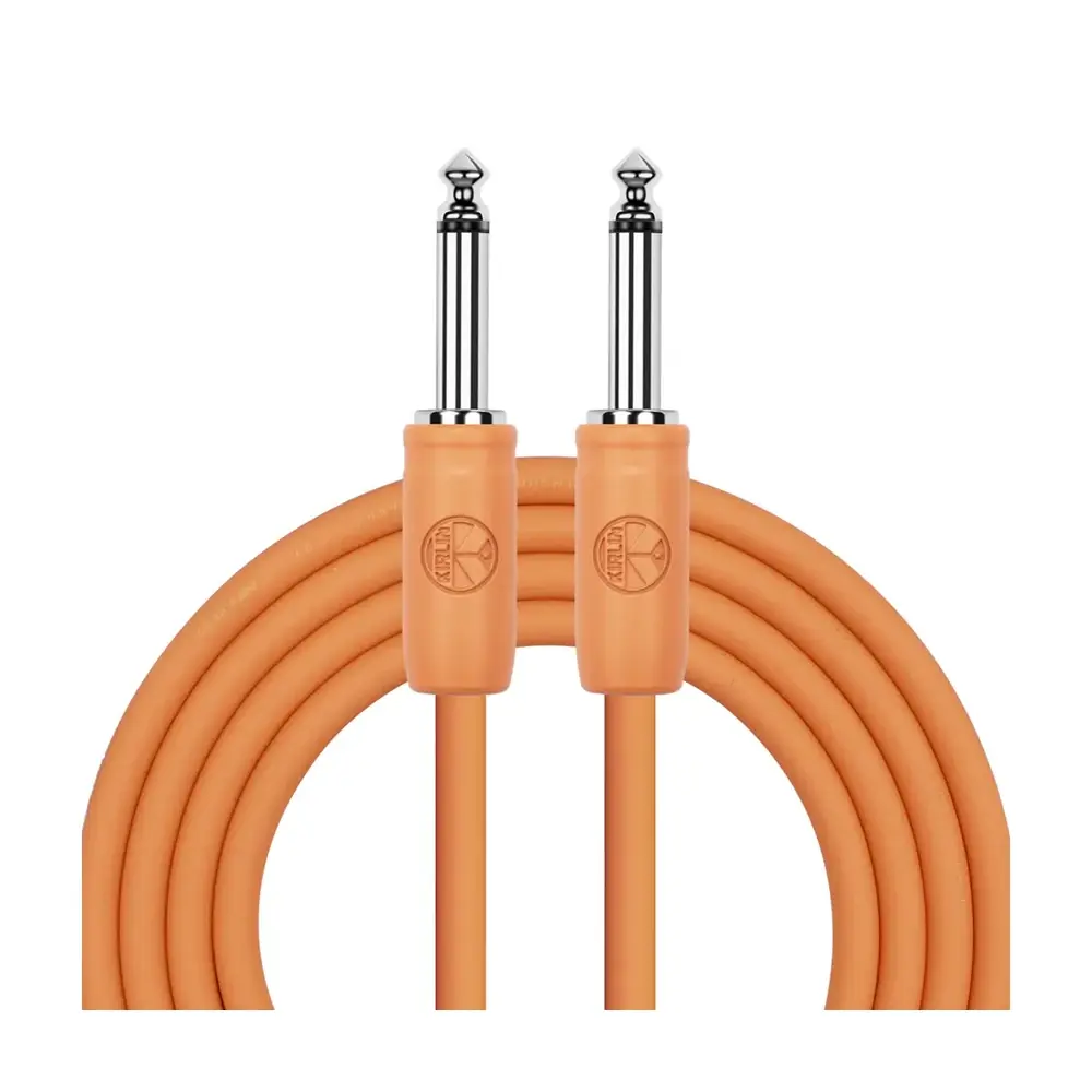 KIRLIN IPCC-241 馬卡龍色樂器導線 橘色 24AWG 6.3mm 雙直頭