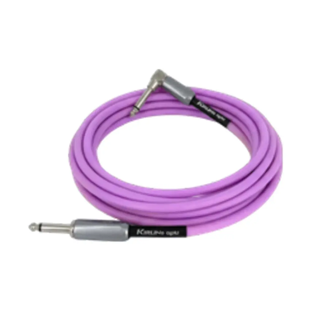 KIRLIN IMGE-222BM 螢光樂器導線 螢光紫 22AWG 6.3mm 直頭L頭