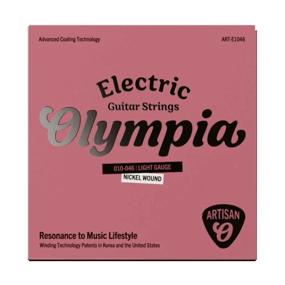 Olympia ART-E1046 樂手系列塗層鎳纏繞電吉他弦 弦徑 10-46 包裝