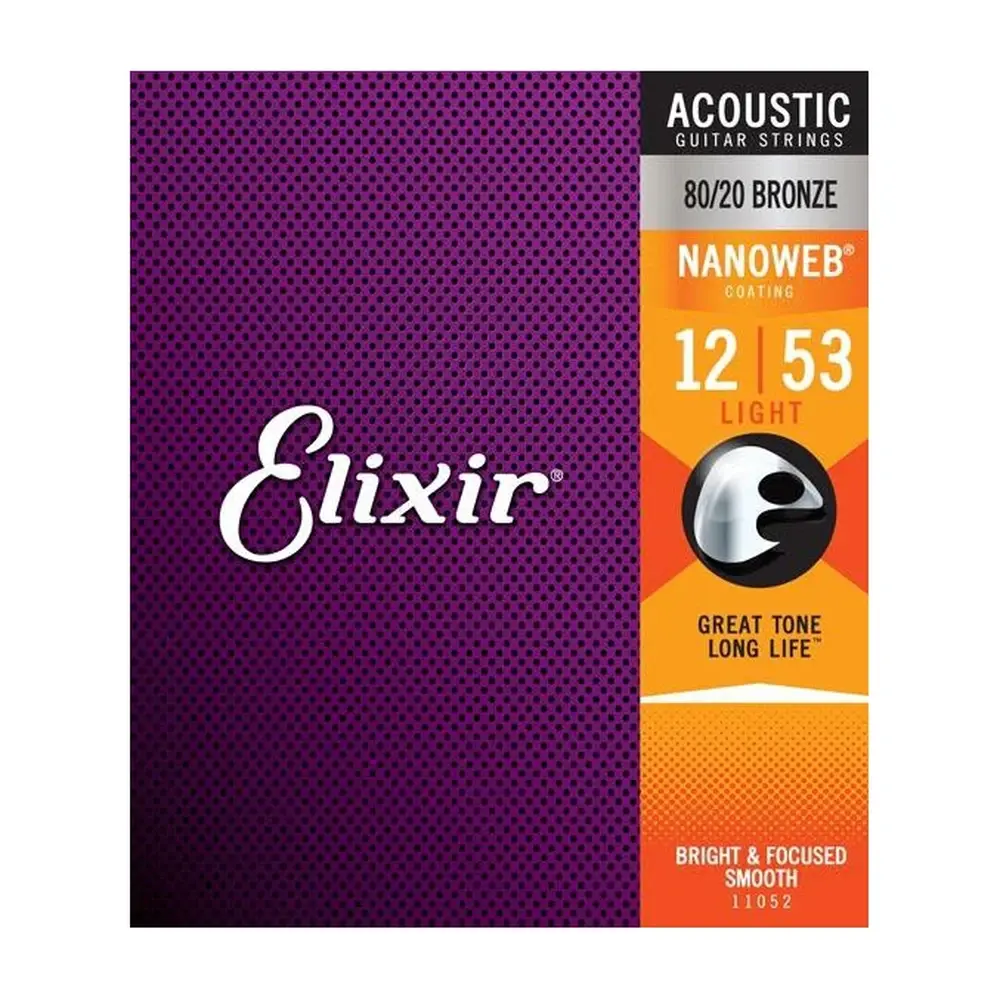 Elixir 11052 黃銅 80/20 Bronze Nanoweb 木吉他弦 12-53 舊版包裝